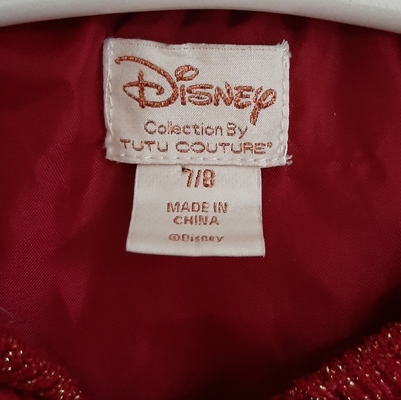 Disney Tutu Couture Bomber Jacket Girl's 7/8 Pink Quilted Coat Princess Patches - Picture 6 of 10